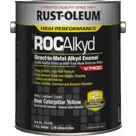 245489 Rust-oleum Rustoleum Paint 1 Gal Oil Base High Gloss Yellow Caterpillar Metal Wood Spray