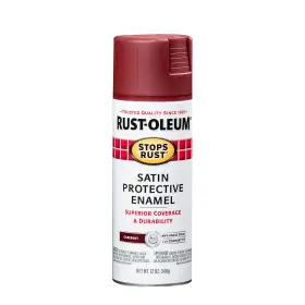 248635 Rust-oleum 12oz Satin Cabernet Protective Enamel Paint For Metal Wood Concrete