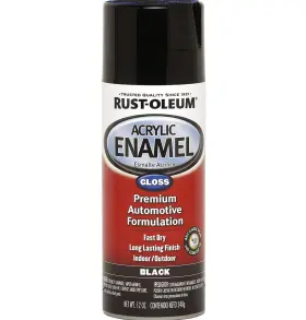 248643 Rust-oleum Automotive Acrylic Enamel 12 Ounce Black Gloss Fast Drying Paint