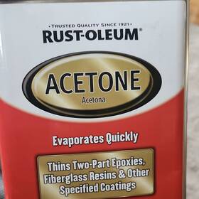 Rust-oleum 248668 Rust-oleum Acetone Evaporates Quickly Thins Epoxies And Fiberglass Resins
