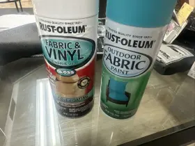 248922 Rust-oleum Fabric And Vinyl Spray Paint Cans 12 Oz White Turquoise Usa New