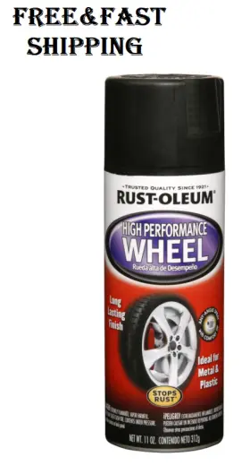 248928 Rust-oleum Wheel Coating Spray Paint Car Trucks Metallic Matt Black Rims Stop Durable