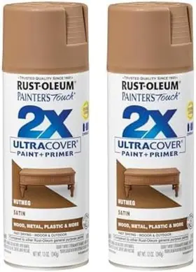 249070 Rust-oleum Painters Touch 2x Ultra Cover Spray Paint 12oz Satin Nutmeg 249070 Rust-oleum Painters Touch 2x Ultra Cover Spray Paint 12oz Satin Nutmeg