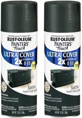 249074 Rust-oleum Painters Touch 2x Ultra Cover Spray Paint 12 Oz Satin Hunt Club Green