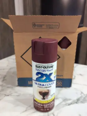 249083 Rust-oleum Case Of 6 Rustoleum Ultra Cover 2x Satin Claret Wine Spray Paint
