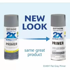334017 Rust-oleum 249088 2x Ultra Cover Spray Primer 12 Oz Flat Gray 2pack