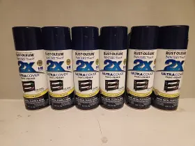 3683703 Rust-oleum 249098 New Case Of 6 Rustoleum Ultra Cover 2x Navy Blue Spray Paint