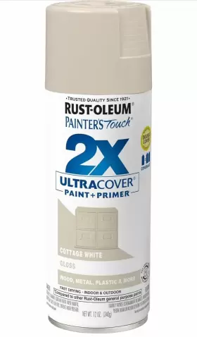 249099 Rust-oleum Rustoleum Ultra Cover 2x Gloss Cottage White Spray Paint
