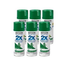 Rust-oleum 249100-6 12 Ounce Package Of 6 Gloss Meadow Green Spray Paint For Interior And Exterio