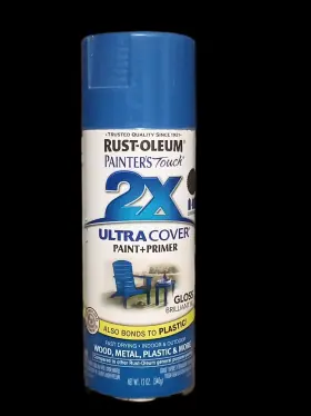 249120 Rust-oleum 12-oz Premium 2x Ultra-cover Spray Paint Gloss Brilliant Blue