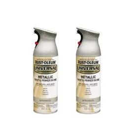 249130a2 Rust-oleum Universal Satin Nickel Paint Pack Of 2 All Surface 11 Ounce