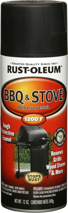 249310 Rust-oleum Automotive Bbq And Stove Spray Paint 12 Oz - Black