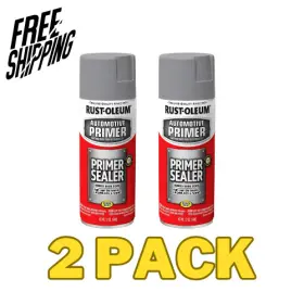 249321 Rust-oleum 2pk Gray Automotive Primer Sealer Spray - 12 Oz Easy Clean