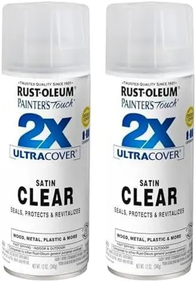 249845 Rust-oleum 12 Oz Satin Clear Spray Paint - Pack Of 2