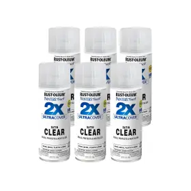 249845-6 Rust-oleum Painters Touch 2x Ultra Cover Satin Clear Spray Paint Pack Of 6 12 Ounce