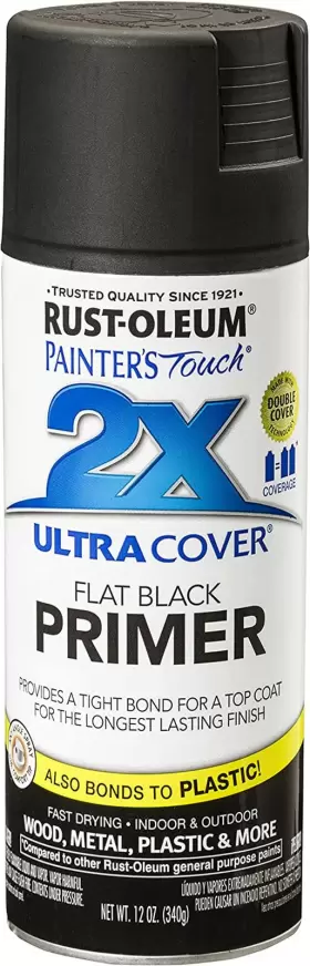 249846 Rust-oleum Painters Touch 2x Ultra Cover 12 Ounce Pack Of 1 Flat Bla