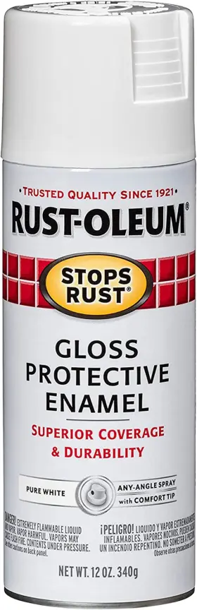 250702 Rust-oleum Stops Spray Paint 12-ounce Gloss Pure White