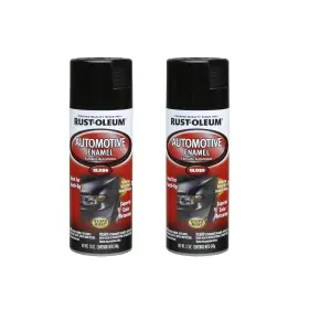 252462a2 Rust-oleum Automotive Enamel Gloss Black Paint 12oz Pack Of 2 Durable Finish