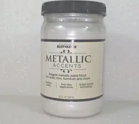 253610 Rust-oleum Metallic Accents Paint Quart 32 Fl Oz Sea Shell