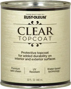 253613 Rust-oleum Metallic Accents Paint Quart Satin Clear 32 Fl Oz Pack Of