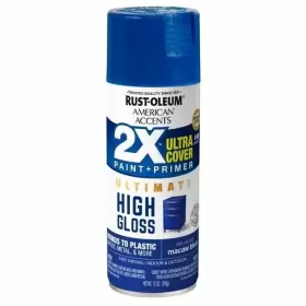254860 Rust-oleum Macaw Blue American Accents 2x Ultra Cover High Gloss Spray Paint