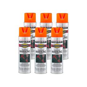 Rust-oleum 2554838 Professional 15 Ounce Inverted Marking Spray Paint Fluorescent Orange