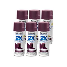 Rust-oleum 257419-6 12 Ounce Pack Of 6 Satin Aubergine Spray Paint For Interior Exterior Use