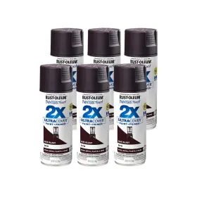 257462-6 Rust-oleum 12 Ounce Satin Dark Walnut Paint Pack Of 6 Interior Exterior Superior Coverage