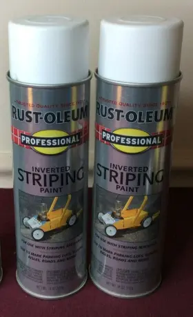 2593 Rust-oleum Inverted Marking Spray 18 Oz. Hi Vis White 2 Pack