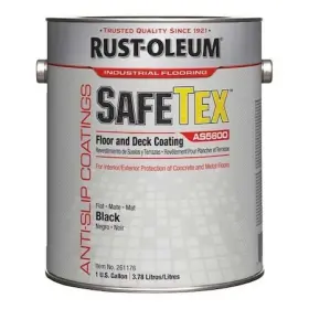 261176 Rust-oleum 1 Gal Anti-slip Floor And Deck Coating Gloss Finish Black