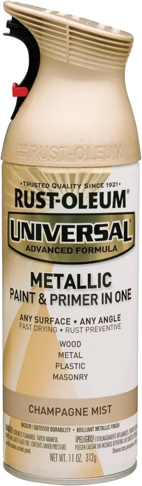 261415 Rust-oleum Universal All Surface Metallic Mist Spray Paint 11 Oz Champa