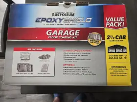 261845 Rust-oleum Epoxyshield Garage Floor Coating 2 Gal Gray 2.5 Car Kit