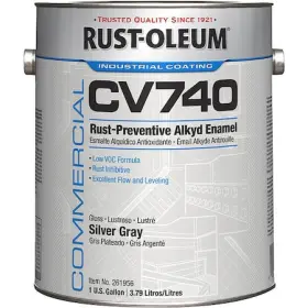 261956 Rust-oleum Interior/exterior Paint Glossy Oil Base Silver Gray 1 Gal