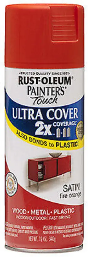 263149 Rust-oleum Painters Touch 2x Spray Paint Satin Fire Orange 12-oz