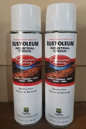 264692 Rust-oleum 2 Construction Marking Paint 17 Oz. White Water -based