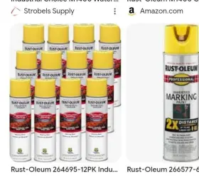 264695 Rust-oleum Construction Marking Paint 17 Oz. High Visibility Yellow