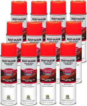 264699  Rust-oleum M1400 System Water-based Marking Paint 17 Oz Fluorescent Red-orange