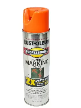 266579 Rust-oleum Inverted Marking Spray 15 Oz Fluorescent Orange 1 Pack