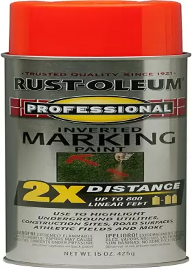 266590 Rust-oleum Professional 2x Distance Inverted Marking Spray Paint 15 Oz