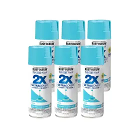 267116-6 Rust-oleum Painters Touch 2x Ultra Cover 12oz Spray Paint Pack Of 6 Gloss Seaside Finish