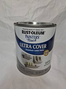 Rust-oleum 267335 Painters Touch Satin Stone Gray Multi Purpose Paint 1 Quart 32 Fl Oz