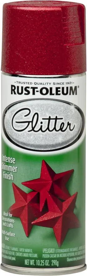 268045 Rust-oleum Specialty Glitter Spray Paint 10.25 Oz Red
