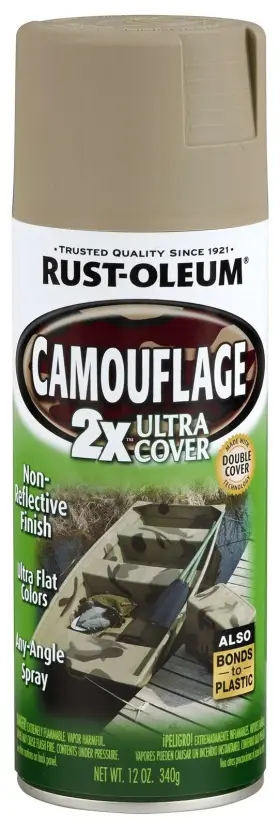 279177 Rust-oleum Camouflage Ultra Cover 2x Spray Paint 12-ounce Khaki