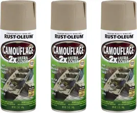 279177a3 Rust-oleum 279177-3pk Camouflage 2x Ultra Cover Spray Paint Khaki 12 Ounce