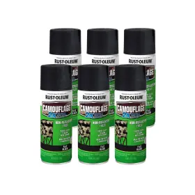 279179 Rust-oleum Specialty Camouflage Spray Paint 12 Oz Black 6 Pack