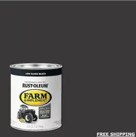 280107 Rust-oleum Paint 1 Quart Enamel Liquid Oil Based Farm Equipment Gloss Black 2 Pack