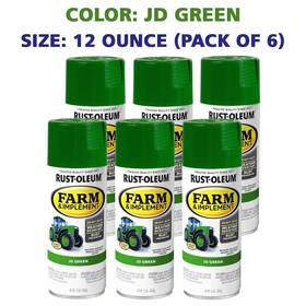 Rust-oleum 280124-6pk Rust-oleum 280124-6pk Farm And Implement Spray Paint 12 Oz Jd Green Pack Of 6