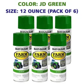 Rust-oleum 280124-6pk Farm And Implement Spray Paint 12 Oz Jd Green Pack Of 6