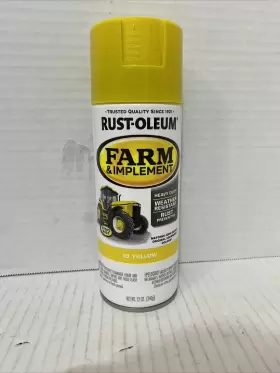 280129 Rust-oleum Farm And Implement Spray Paint 12 Oz Jd Yellow New