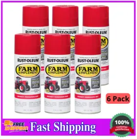 Rust-oleum 280134-6pk Spray Paint 12 Oz. Massey Ferguson Red Farm And Implement Gloss 6-pack